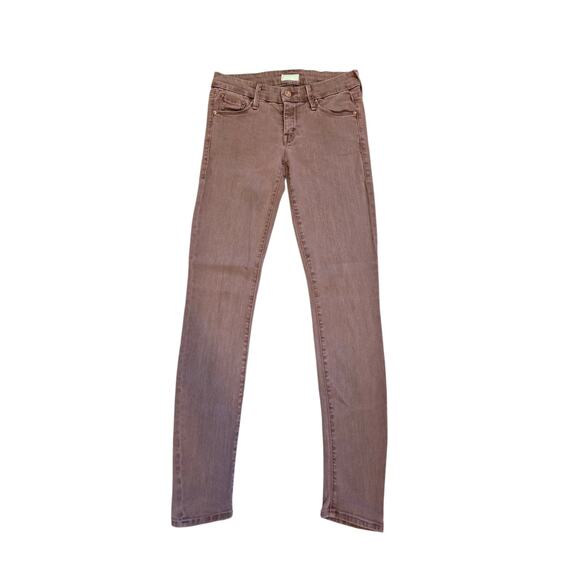 Mother Rust Brown The Looker POP! Low Rise Skinny Stretch Jeans, Size 25 - Picture 1 of 10
